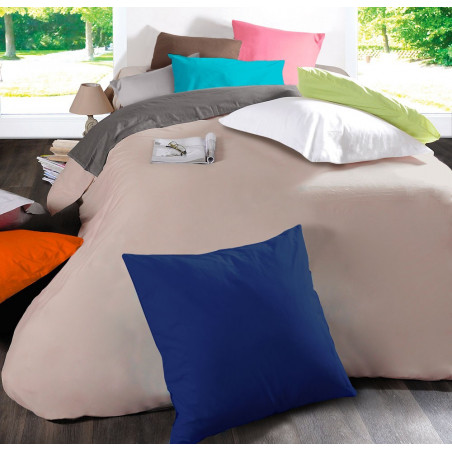 JULIA Linge de lit uni 100 % coton - Mat