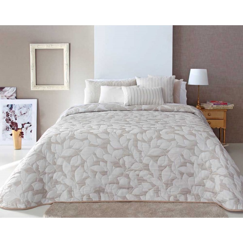 Elegant floral jacquard coton riche crème rose argent couvre-lit jeté de lit couverture 