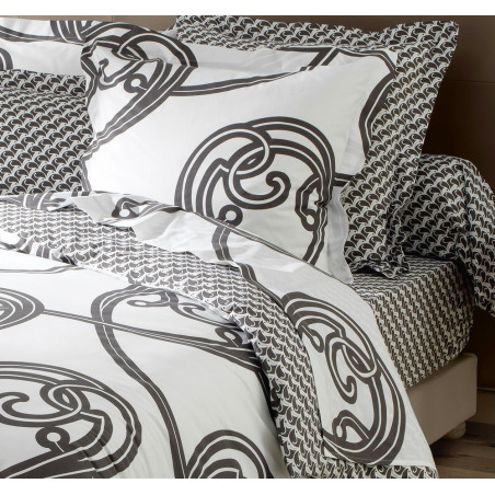 ESQUISSE Bordeaux Drap plat - Jour de Paris par Texunion