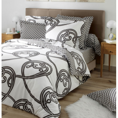 ARABESQUE Moka Housse de couette - Jour de Paris par Texunion