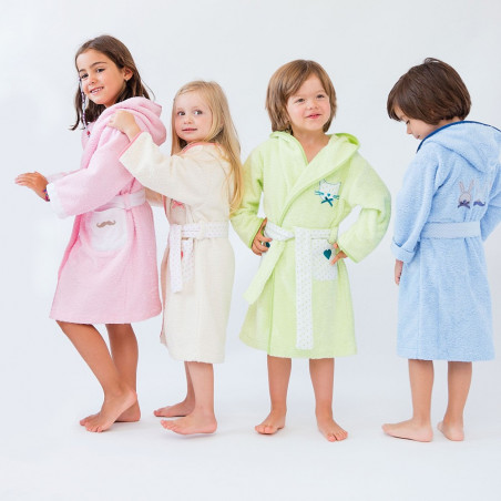 Linge de bain et peignoirs brodés Lapins - Lasa