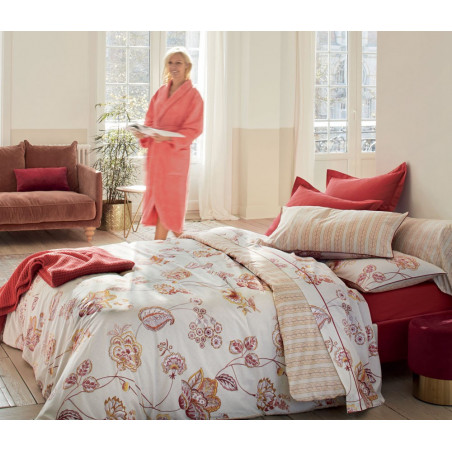 COLIBRI Terracota Housse de couette - Blanc des Vosges