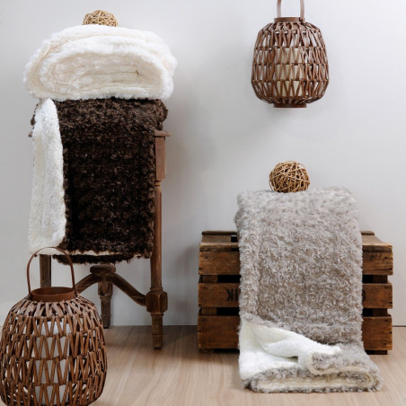 Alban plaid 130x160 aspect fourrure - Stof