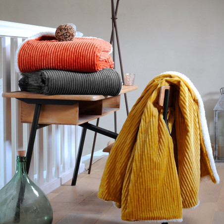 ERNEST Plaid chenillé 100 % polyester  - Stof