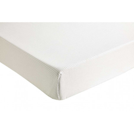 PROMENADE Graphite Drap housse Percale de coton - Blanc des Vosges