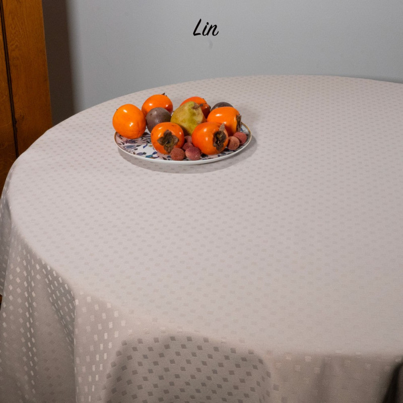 VERONE Nappe anti-taches jacquard damassée - LingeMat