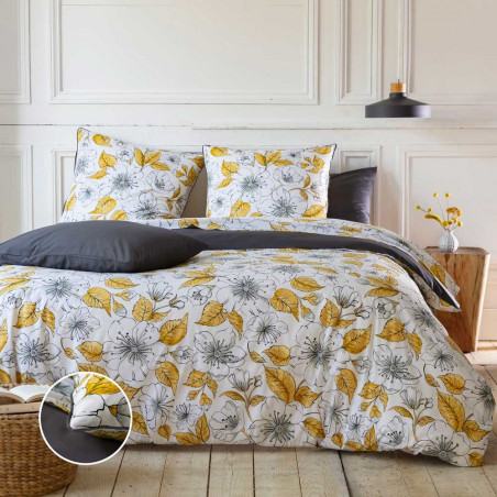 BRITTE Parure de couette en 100% COTON 57 fils/cm2 - Linge Mat