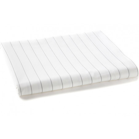 GRAND LARGE Acier Drap plat Percale de coton - Blanc des Vosges