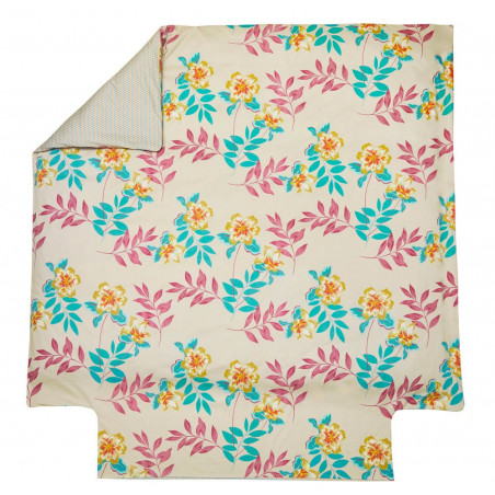 TAHITI Céladon Housse de couette Satin de coton - Blanc des Vosges