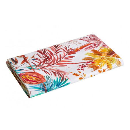 PALMERAIE Tomette Drap plat Satin de coton - Blanc des Vosges