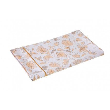 SONGES Blé Drap plat Satin de coton - Blanc des Vosges