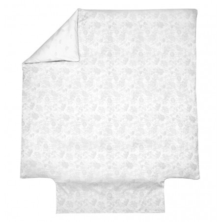 HESPERIDE Nacre Housse de couette Satin de coton - Blanc des Vosges