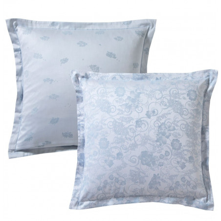 HESPERIDE Porcelaine Taie d'oreiller et de traversin Satin de coton - Blanc des Vosges