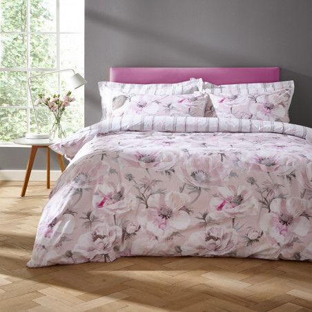 ARTIC POPPY BLUSH Parure de couette - Catherine Lansfield