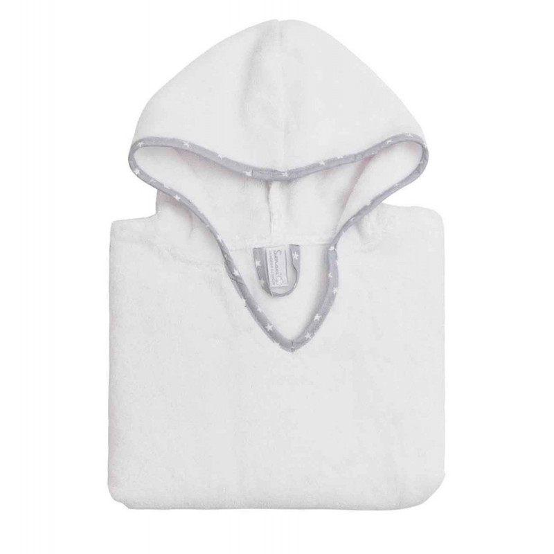 OURS Blanc Linge de bain brodé - Sensei