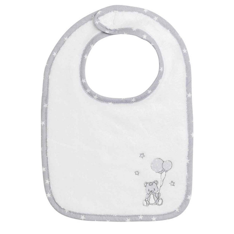 OURS Blanc Linge de bain brodé - Sensei