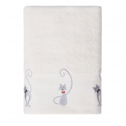 CHAT MALO Éponge brodée 550g/m² 100% coton peigné - Sensei