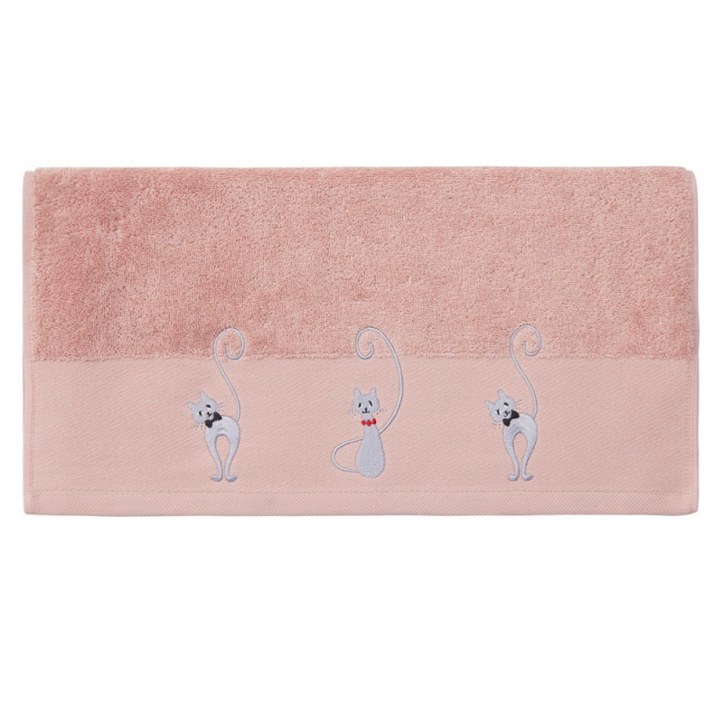 CHAT MALO Éponge brodée 550g/m² 100% coton peigné - Sensei