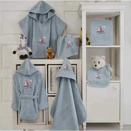 MON PETIT BATEAU Linge de bain brodé - Sensei