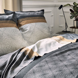 TIAGO Noir Parure de lit Satin de coton - Tradilinge