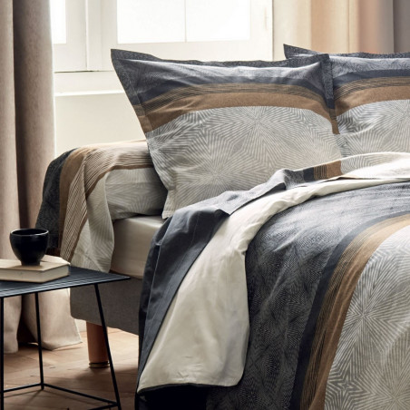 TIAGO Noir Drap housse Satin de coton - Tradilinge