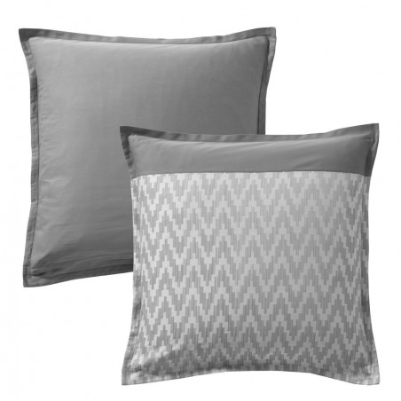 DÉCOR Anthracite Taie d'oreiller Satin de coton Jacquard - Sanderson