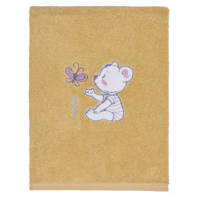 BABY BEAR Miel Linge de bain brodé - Sensei