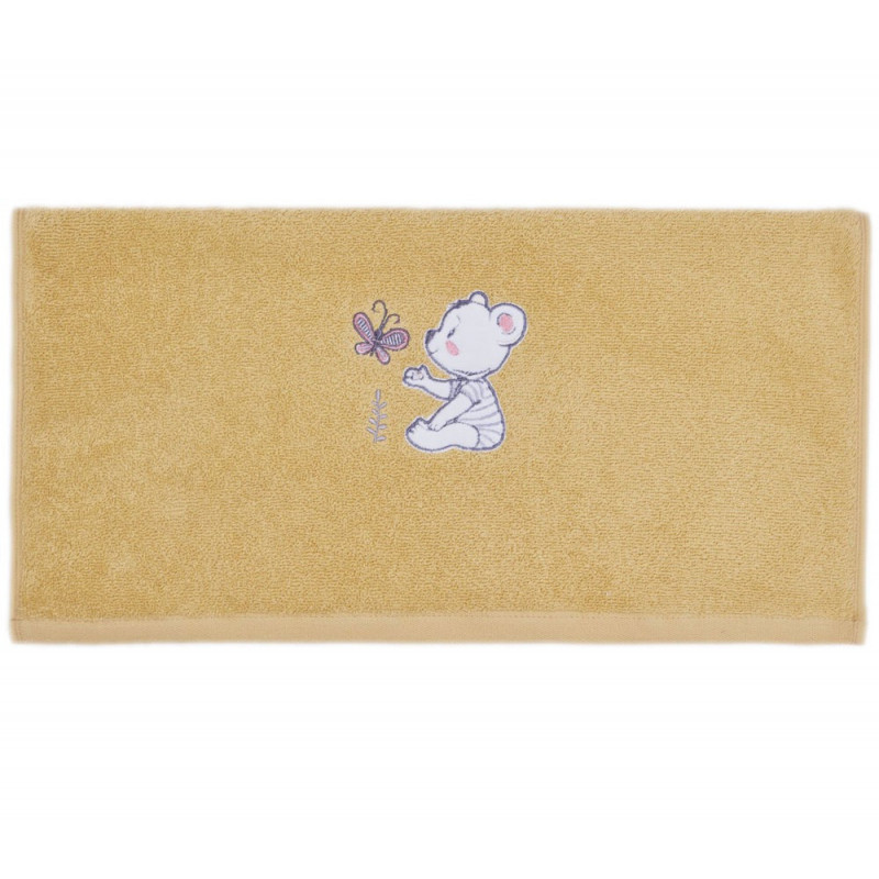 BABY BEAR Miel Linge de bain brodé - Sensei