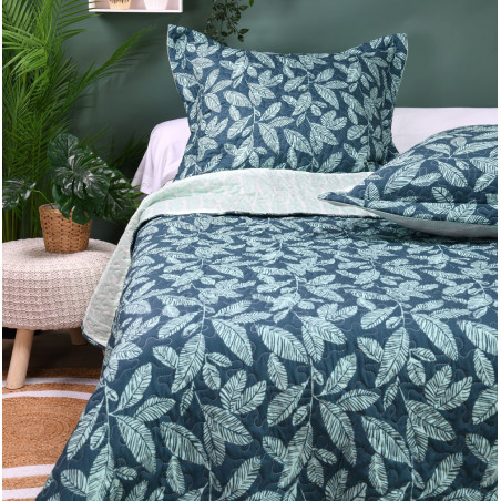 NASHI couvre lit façon boutis réversible avec taies d'oreillers - Stof