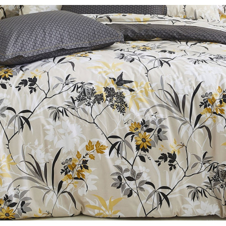 ASIA Beige Housse de couette Percale de coton - Tradilinge