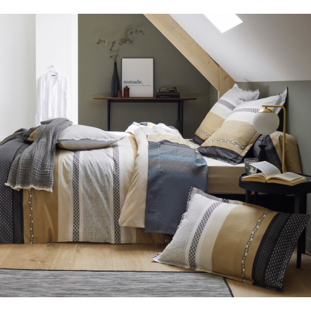 MARLOW Acier Housse de couette Percale de coton - Tradilinge