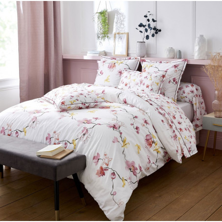 ELISA Rose Parure de lit Percale de coton - Tradilinge