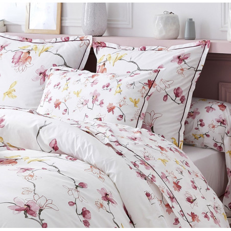 ELISA Rose Drap plat Percale de coton - Tradilinge