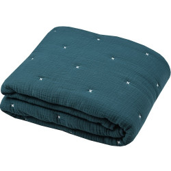 BOLTON Plaid façon Edredon gaze de coton  - Stof