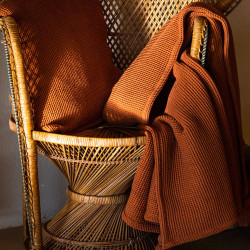 VIVACE Couvre lit et Plaid Nid d'abeille Coton Lavé - 7 coloris  - Vent du sud