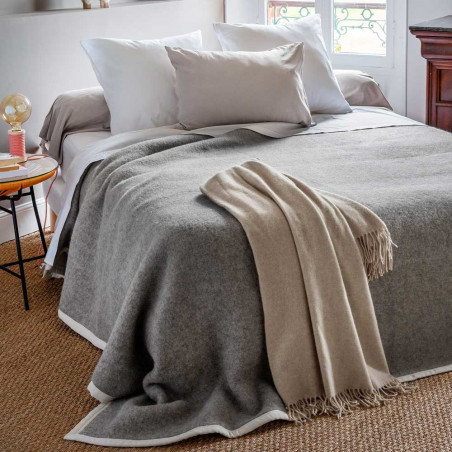 ABONDANCE couverture Laine mérinos unie 400gr - Toison d'Or