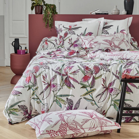 Housse de couette Pénélope Rose de Tradilinge