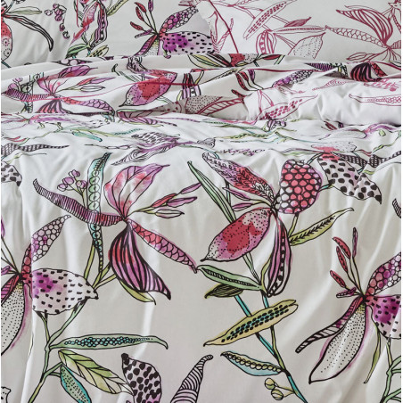 Drap plat Pénélope rose de Tradilinge.