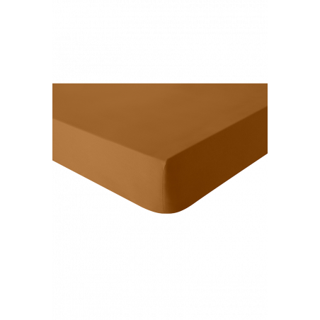 drap housse tout doux uni ambre de Essix