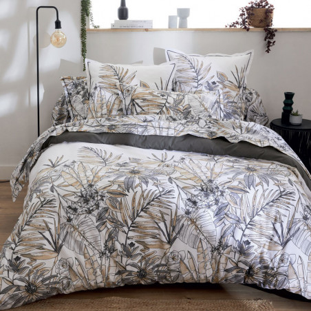 Housse de couette Sumatra Fusain de Tradilinge