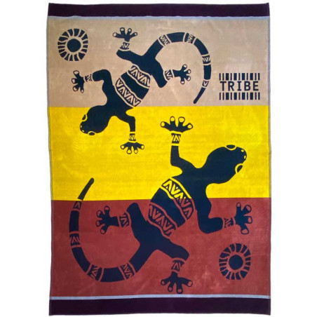 TRIBALNO Maxi drap de plage XXL 140x190 cm Jacquard velours de LingeMat