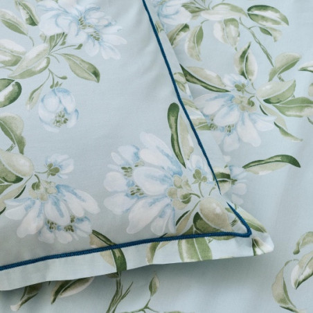 ELÉNA Nil Taie d'oreiller et de traversin Percale de coton - Tradilinge - Linge Mat