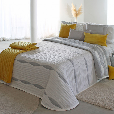 DUMONT Gris C.08 Couvre lit Jacquard de Reig Marti