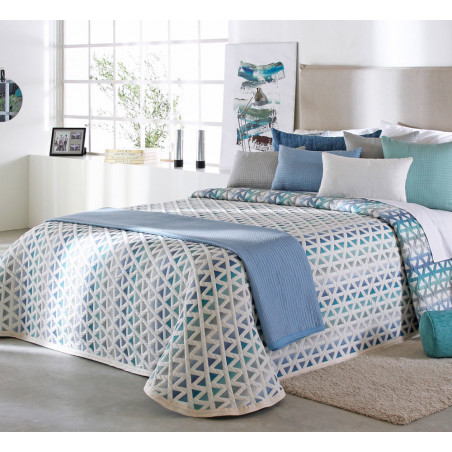 MURPHY Bleu C.03 Couvre lit Jacquard de Reig Marti