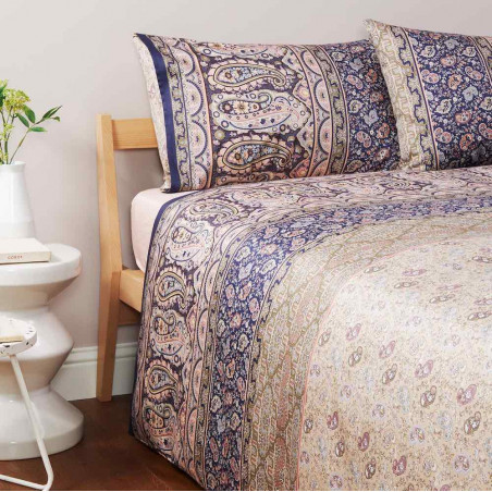 IMPERIA Beige V41 Housse de couette Satin 100 % coton - Bassetti Granfoulard