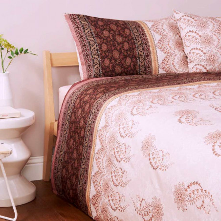 ORISTANO Beige V41 Housse de couette Satin 100 % coton - Bassetti Granfoulard