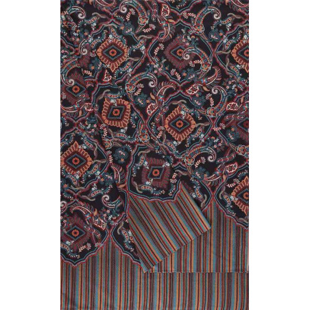 SULMONA Nero V20 Foulard de décoration 100 % coton - Bassetti Granfoulard