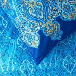 RAGUSA Bleu B1 taie d'oreiller Satin - Bassetti Granfoulard