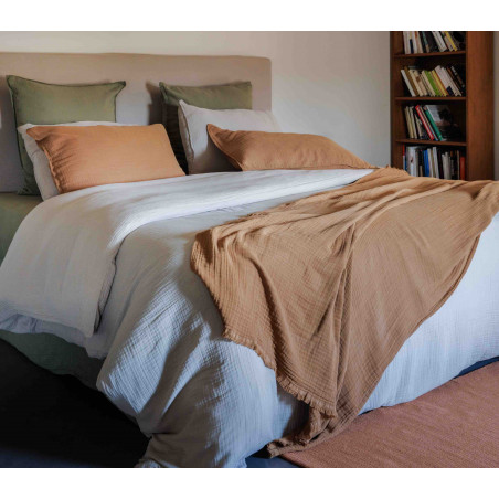 MILOS Linge en 100 % gaze de coton lavé - Vent du Sud - Linge Mat