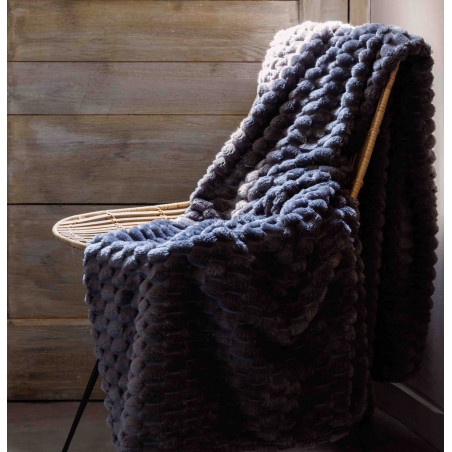 LEMMING Plaid Velours Jacquard 130x170 - Vent du Sud